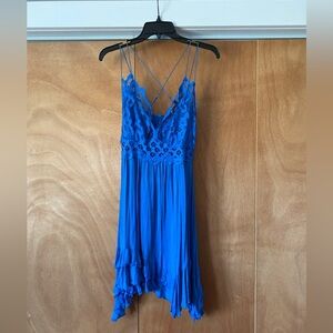 Free People Vibrant Blue Lace Bralette